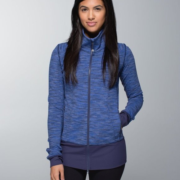 *Rare* Lululemon Full Zip Nice Asana Jacket - Wee Are From Space Cadet Blue - 6 - Picture 1 of 7